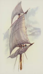 Großsegel und Top-Gallant-Segel der Valhalla